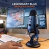 Blue Yeti USB Microphone for PC, Mac, Gaming, Recording, Streaming, Podcasting, Studio and Computer Condenser Mic with VO!CE effects, 4 Pickup Patterns, Plug Play – Midnight