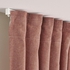 LENDA Curtains with tie-backs, 1 pair - brown-red 140x300 cm