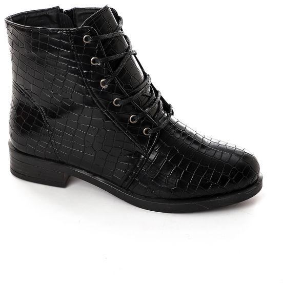 xo style Leather Boot - Black