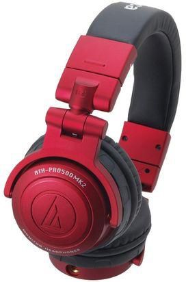 Audio Technica ATH-PRO500MK2RD Rugged Design DJ Headphone Red