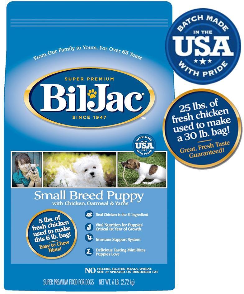 Bil Jac Small Breed Puppy Dog Food, 6 LB [MADE in the USA]