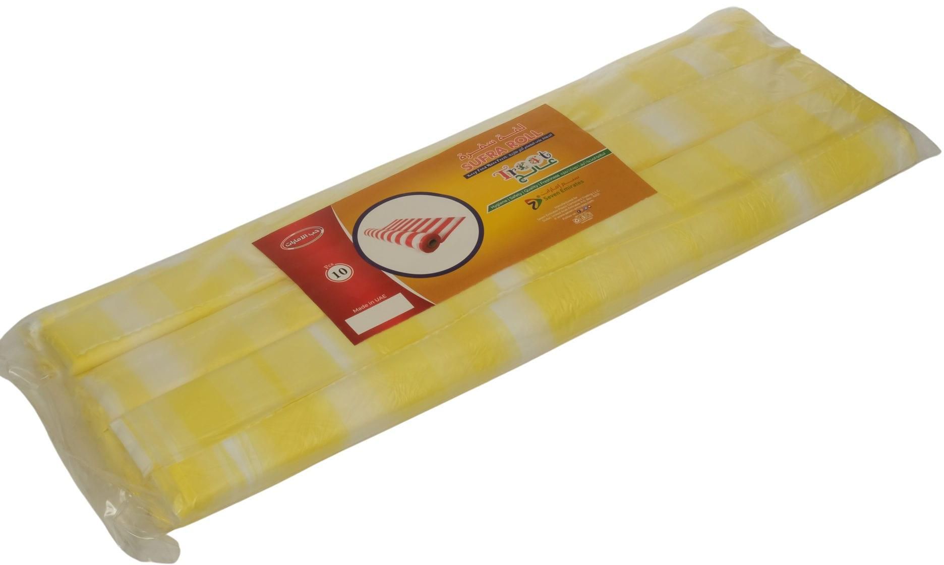 Seven Emirates Sufra Rolls, Pack Of 10 Pcs - Yellow