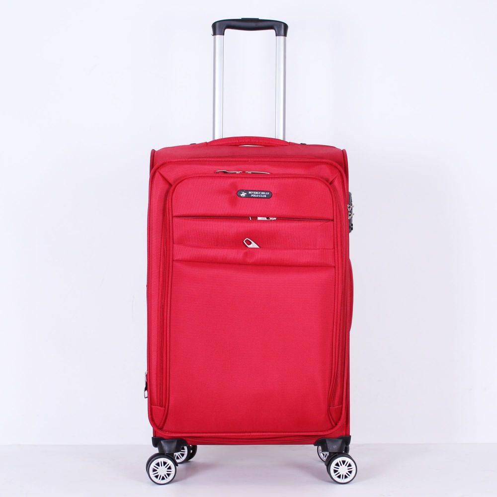 Beverly Hills Polo Club Soft Case Trolley, Red - 010496, Unisex