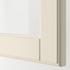 METOD Wall cabinet w shelves/glass door - white/Bodbyn off-white 30x80 cm