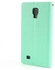 Case Wallet Leather  For Samsung Galaxy S4 I9500 (Cyan)