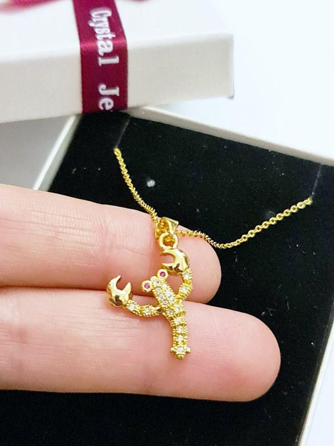 Scorpion Sign Golden Stainless Steel Necklace