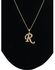 Letter R Pendant, Earrings And Necklace