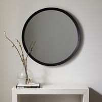 Thick Frame Metal Round Wall Mirror - 30"