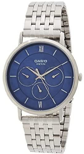 Casio watch for men mtp-b300d-2avdf analog metal silver