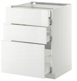 METOD / MAXIMERA Base cb 3 frnts/2 low/1 md/1 hi drw, white/Ringhult white, 60x60 cm - IKEA