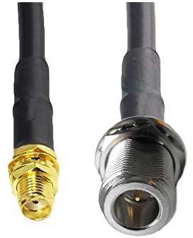 Wassalat Coaxial RG59-SMA Female To N RP-Female Cable 15Meter