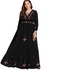 b'Lace UP Women Dress Floral Maxi Dress Plus Size'