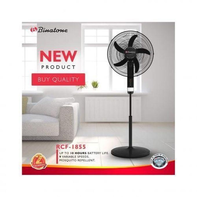 Binatone Rechargeable Fan 18" With Remote Control + USB Port
