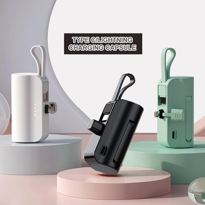 IOS / Android Type C 2 in 1 Capsule Charging Compact Charging Power Bank