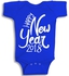 Twinkle Hands Happy New Year 2018, Blue Baby Onesie, Bodysuit, Romper- Babystore.ae