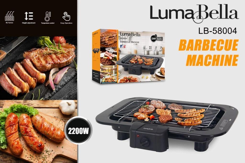 Luma Bella Electric Barbecue Grill W2200 LB-58004