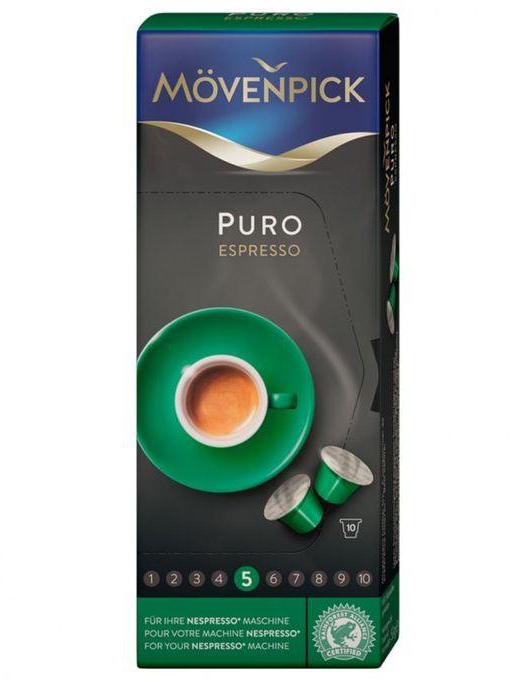 Movenpick Coffee Capsules Espresso Puro - Intenisty 5 - Pack F 10