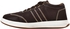 Rokatti Faux Leather Contrast-Stitching Lace-up Sneakers for Men - Brown