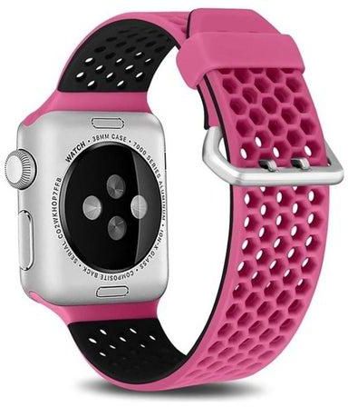 Honeycomb Replacement Strap For Apple Watch Series 6/SE/5/4 40mm And 3/2/1 38mm Pink/Black