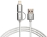 Margoun Usb 2 in 1 Charging Cable For Micro Usb And Lightning - Silver