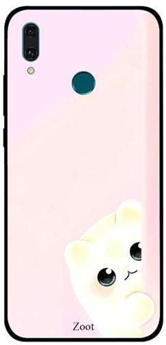 Cat Blush Printed Protective Case Cover For Huawei Y9 2019 Multicolour