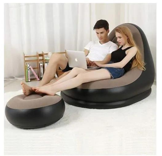 Stylish Outdoor Inflatable Lounger Air Sofa With Footrest