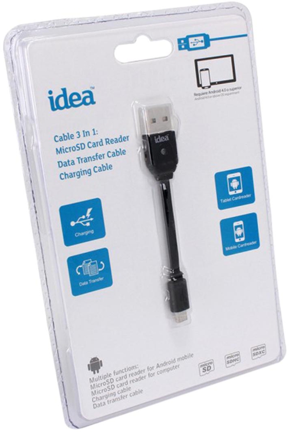 Idea OTG/PC Card Reader + USB to Micro USB Cable - Compatible with All Desktops And Laptops