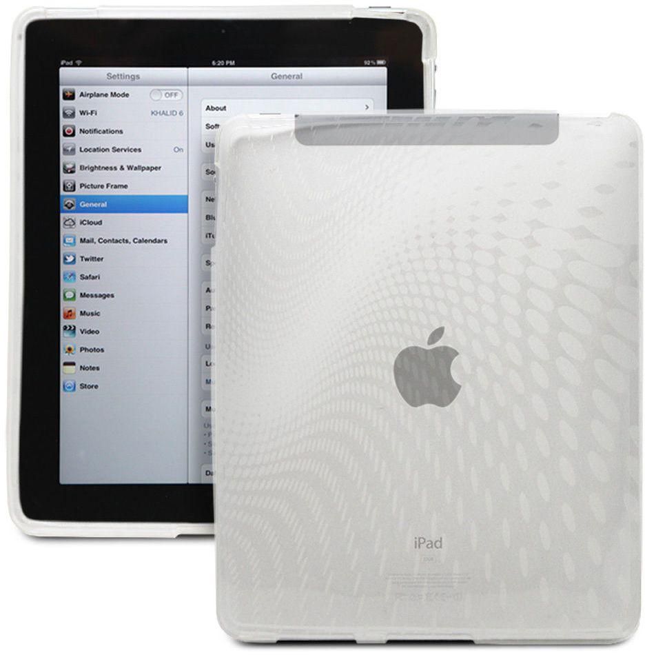 Dot Digital Wave pattern TPU case cover for Apple iPad 1 [Clear]