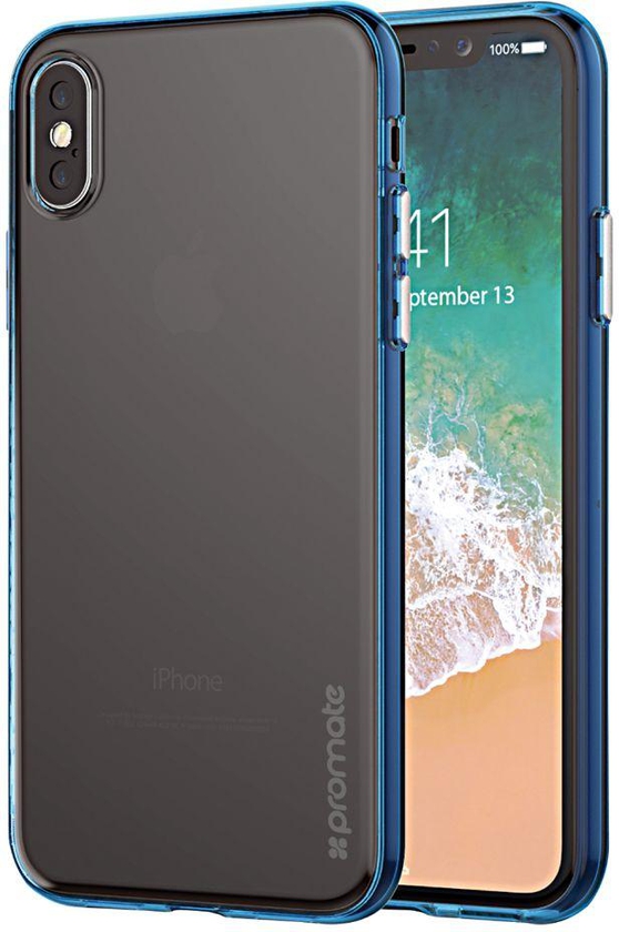 Promate Iphone X Case Cover, Premium Super- Slim Hard Protective Transparent Back Cover With Flexible Tpu Bumper And Shockproof ResistanceFor Apple Iphone X/ Iphone 10, Fendy- X Blue