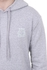 Versace Italia Light Grey Mixed Neck Hoodie & Sweatshirt For Men