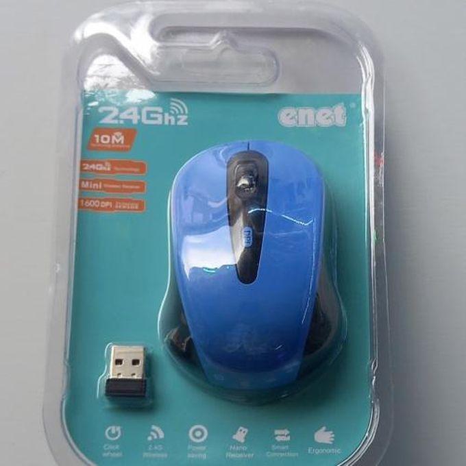 Enet Wireless Optical Mouse - Blue