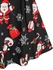 Plus Size Christmas Santa Claus Snowflake Lace-up A Line Dress - L