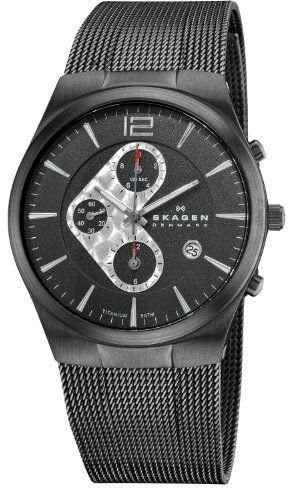 Skagen Men's 906XLTBB Titanium Titanium Chronograph Watch