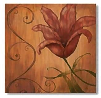 Decorative Wall Art With Frame Brown/Red/Green 34x34cm