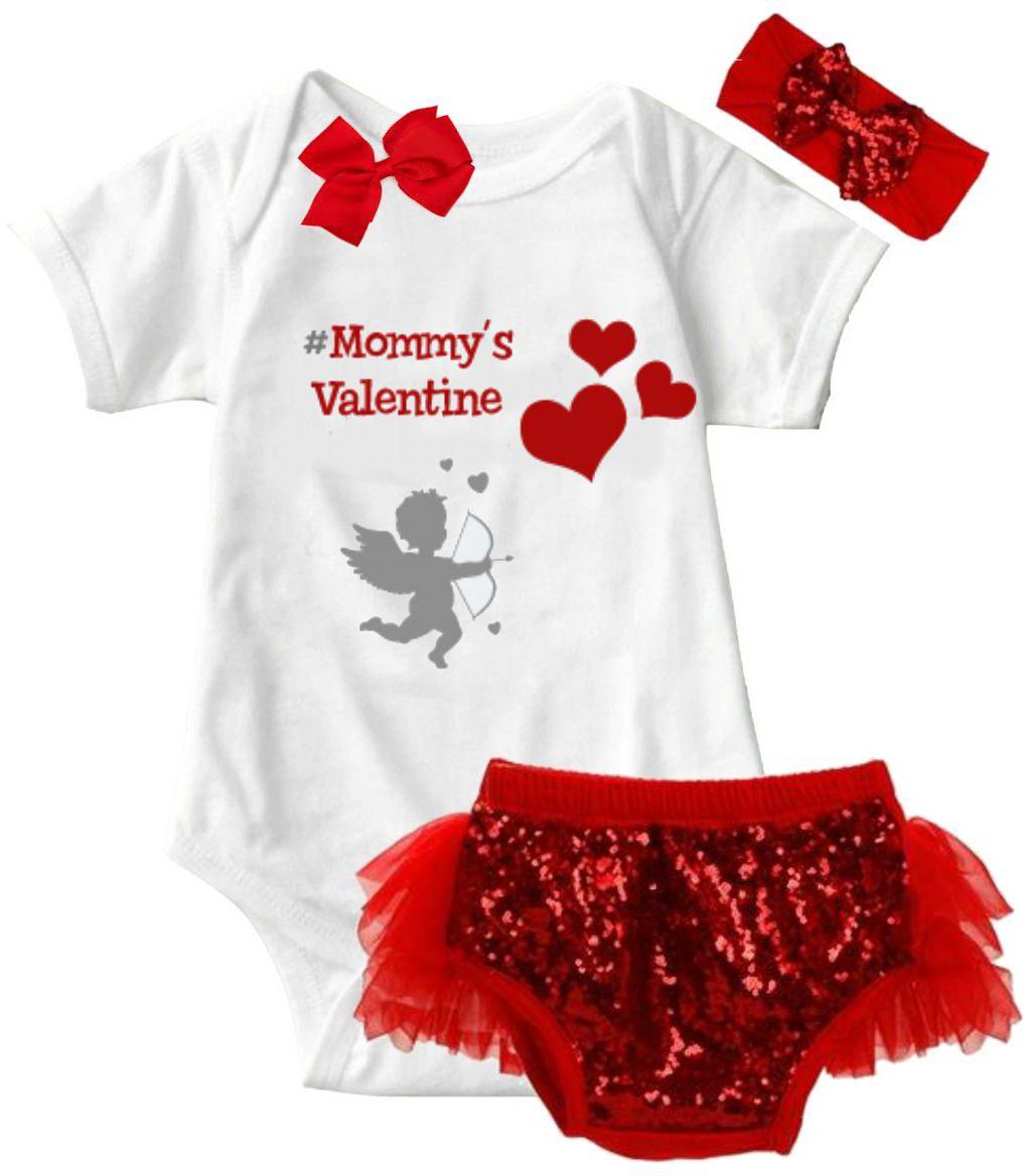 Mommy's Valentine White Onesie & Tutu Set- Babystore.ae