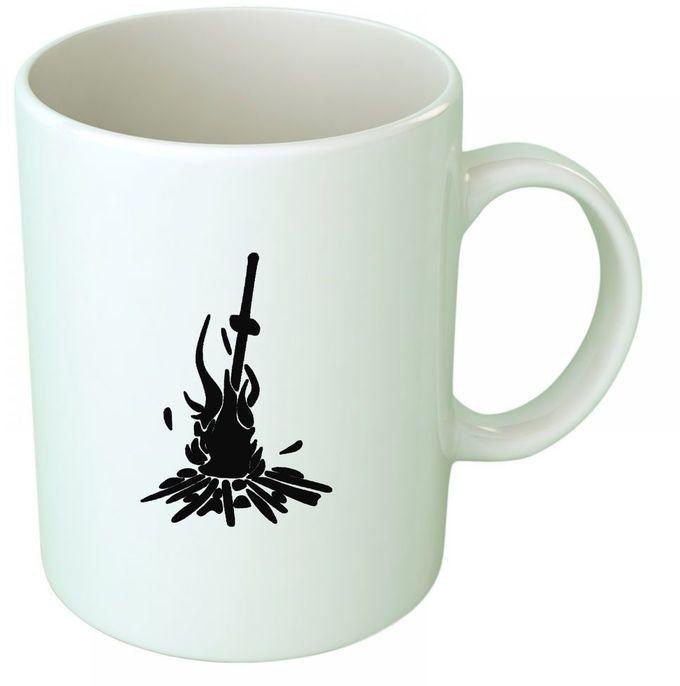 Dark Souls Logo Ceramic Mug - White/Black
