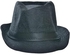 Classic Fedora Hat With Flat Top And Strip For Unisex - Black