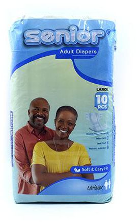 Senior Adult Diapers Low Count Large - 10s - Kenya