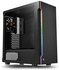 Thermaltake CA-1M3-00M1WN-00 H200 Tempered Glass RGB Light Strip ATX Mid Tower Case with One 120 mm Rear Fan, Black