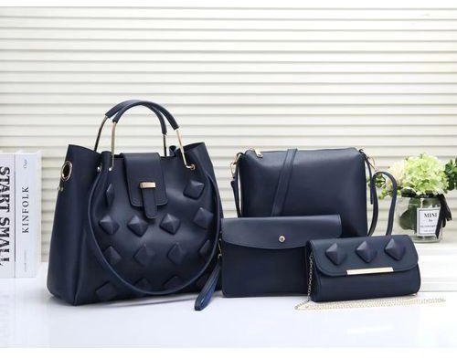 Fashion Lady Handbags 4in1 Set Blue