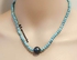 RA accessories Women Choker (Necklace) With Turquoise & Black Pearl