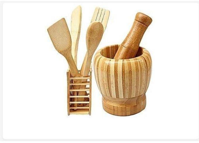 Wooden Spoon Set, Mortar & Pestle