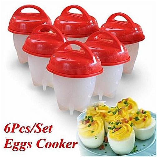Generic 6Pcs Egg Cooker Poacher Boiler Silicone Kitchen Tool Steamer Easy Use Cookware