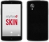 Stylizedd Premium Vinyl Skin Decal Body Wrap For Lg Google Nexus 5 - Fine Grain Leather Black