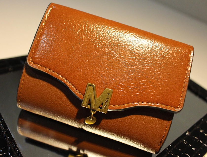 Magari NEW Trendy Letter M Small Wallet (Brown - Pink)