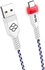 FR-TEC Premium USB-C Dual Sense Nylon Braided Cable Black/White 3m for DualSense Controller