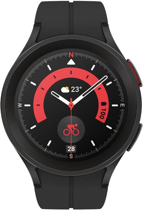 SAMSUNG Galaxy Watch 5 Pro 45mm Bluetooth Smartwatch w/ Body Health Fitness and Sleep Tracker Improved Battery