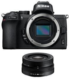 Nikon Z50 Mirrorless Camera Body Only (VOA050CM) + Nikon Z DX 16-50 Lens + NPM Card