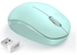 ماوس لاسلكي محمول 2.4G من سيندا، مع جهاز استقبال USB، متوافق مع اجهزة الكمبيوتر والتابلت واللابتوب بنظام ويندوز، لون اخضر