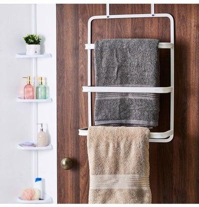 3-Tier Over The Door Towel Rack White 42x22x68.5cm